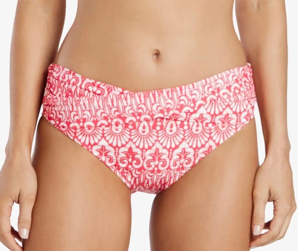 Helen Jon Island Batik Twist Front Hipster Bikini Bottom L NWT
